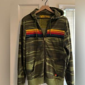 Unisex camo Aviator Nation zip up hoodie